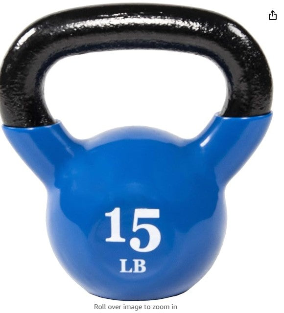 All-Purpose Color Vinyl Coated Kettlebell, 5-50 Pounds