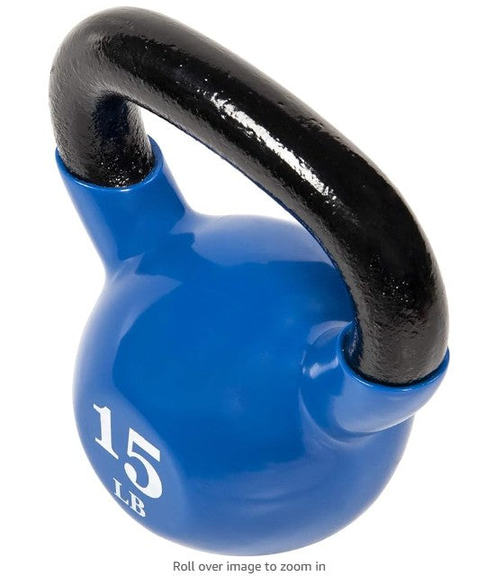All-Purpose Color Vinyl Coated Kettlebell, 5-50 Pounds