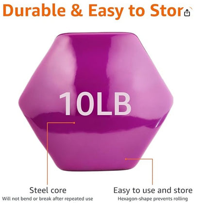 Basics Vinyl Coated Dumbbell Hand Weights