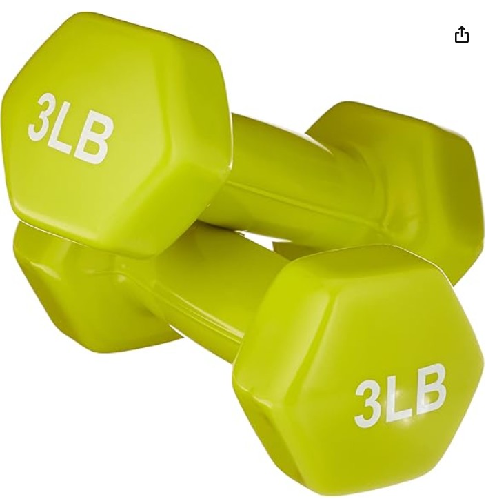 Basics Vinyl Coated Dumbbell Hand Weights