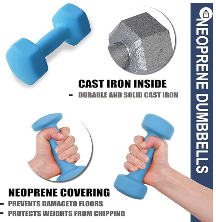 Balelinko Home Gym Equipment Workouts Strength Training Weight Loss Pilates Weights Yoga Sets Weights for Women, Men, Seniors and Youth