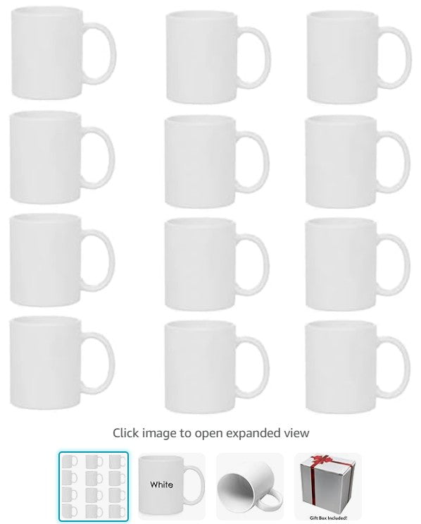 12pcs 11oz Sublimation AAA Quality Coffee Changing Color Mugs Blanks, Red, Blue and Black (Black)