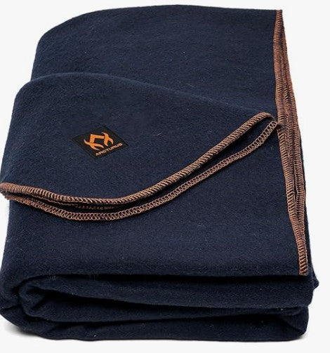 Arcturus Military Wool Blanket - Warm, Thick, Washable - Great for Outdoors, Camping, Stadium Blanket, Picnics, Travel - Car  Bushcraft Survival Kits, Large 64in x 88in 4.5 lb