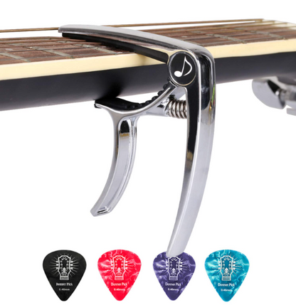 Donner DC-1 Guitar Capo for Acoustic and Electric Guitar, Ukulele Capo Black
