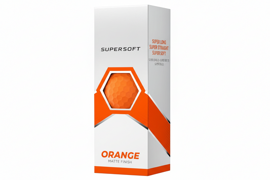 Supersoft Golf Balls – Orange, 3-Pack Sleeve, 2023
