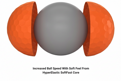 Supersoft Golf Balls – Orange, 3-Pack Sleeve, 2023