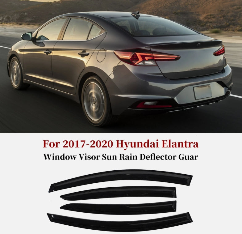 Fits For Hyundai Elantra 17-20 Acrylic Window Visor Sun Rain Deflector Guard.