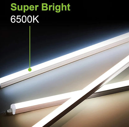 HLED Shop Light 4FT, T5 Integrated Single Fixture, 22W, 2200lm, 6500K Super Bright White, Linkable Shop Light, Utility Shop Lights, Corded Electric with Built-in ON/Off Switch