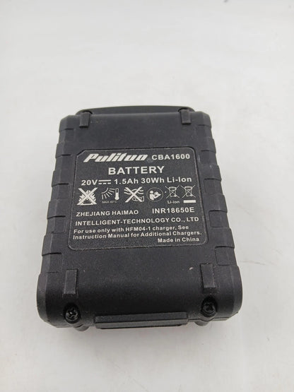 Pulituo 20V Li-Ion Battery CBA1600 1.5Ah 30Wh Black Rechargeable Tool Pack