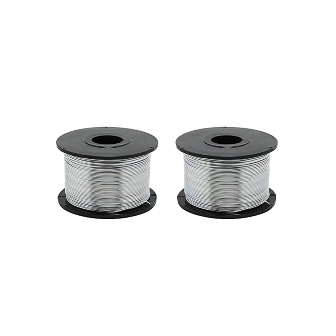 2 Rolls Stainless Steel Rebar Tie Coil, 1/32" 0.8mm 360FT, Automatic Rebar Tie Wire Twister
