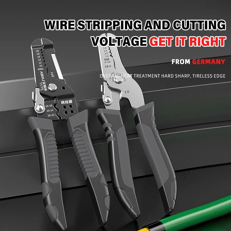 AIRAJ Electric Stripper Pliers，multifunction Hand Tools Choice，tools for Mechanic，toughbuilt Crimper and Stripping Specialized