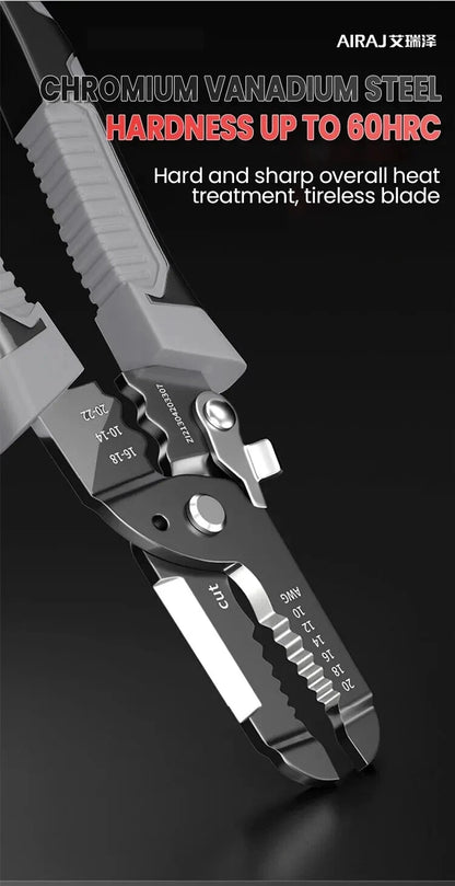 AIRAJ Electric Stripper Pliers，multifunction Hand Tools Choice，tools for Mechanic，toughbuilt Crimper and Stripping Specialized