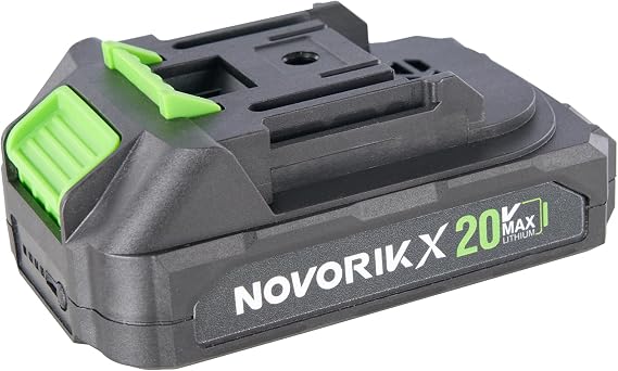 NovorikX 20V 2.0Ah Lithium-Ion Battery Pack Compatible with 20 Volt Cordless Outdoor Power Tools, Replacement Battery for Hedge Trimmer, Leaf Blower, String Trimmer and Chainsaw, 2000mAh Spare Battery