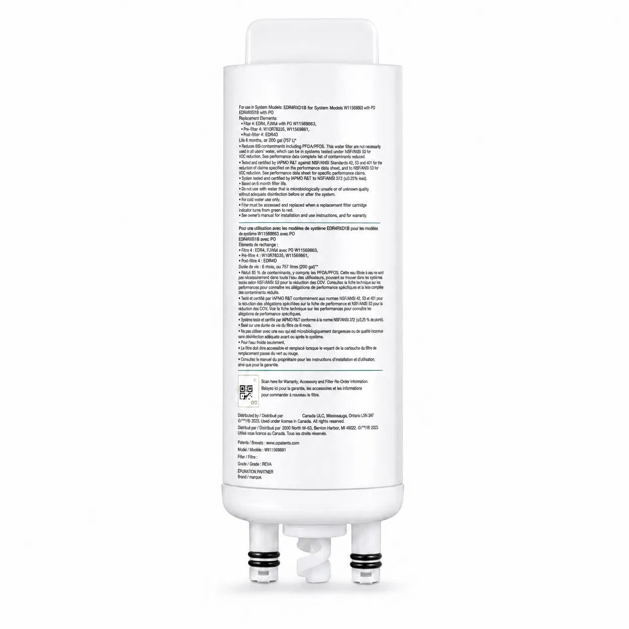 Water Filter Replacement, Compatible with Everydrop Filter A, EDRARXD1B Refrigerator Water Filter (3 pack)