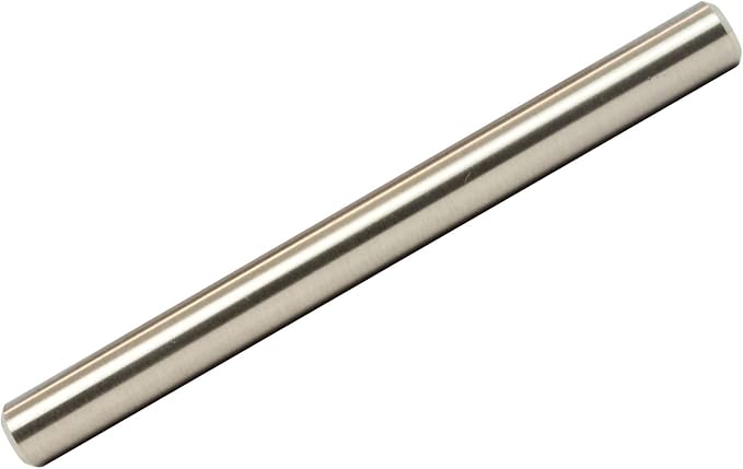 Rok Hardware Contemporary Euro Style Solid Metal Pull/Handle Brushed Nickel 3-3/4" (96 mm) Hole Centers, 5-3/8" Overall Length ROKH1011BN (1 Pack)