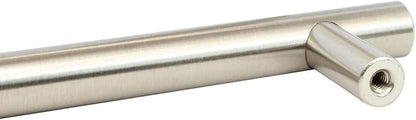 Rok Hardware Contemporary Euro Style Solid Metal Pull/Handle Brushed Nickel 3-3/4" (96 mm) Hole Centers, 5-3/8" Overall Length ROKH1011BN (1 Pack)