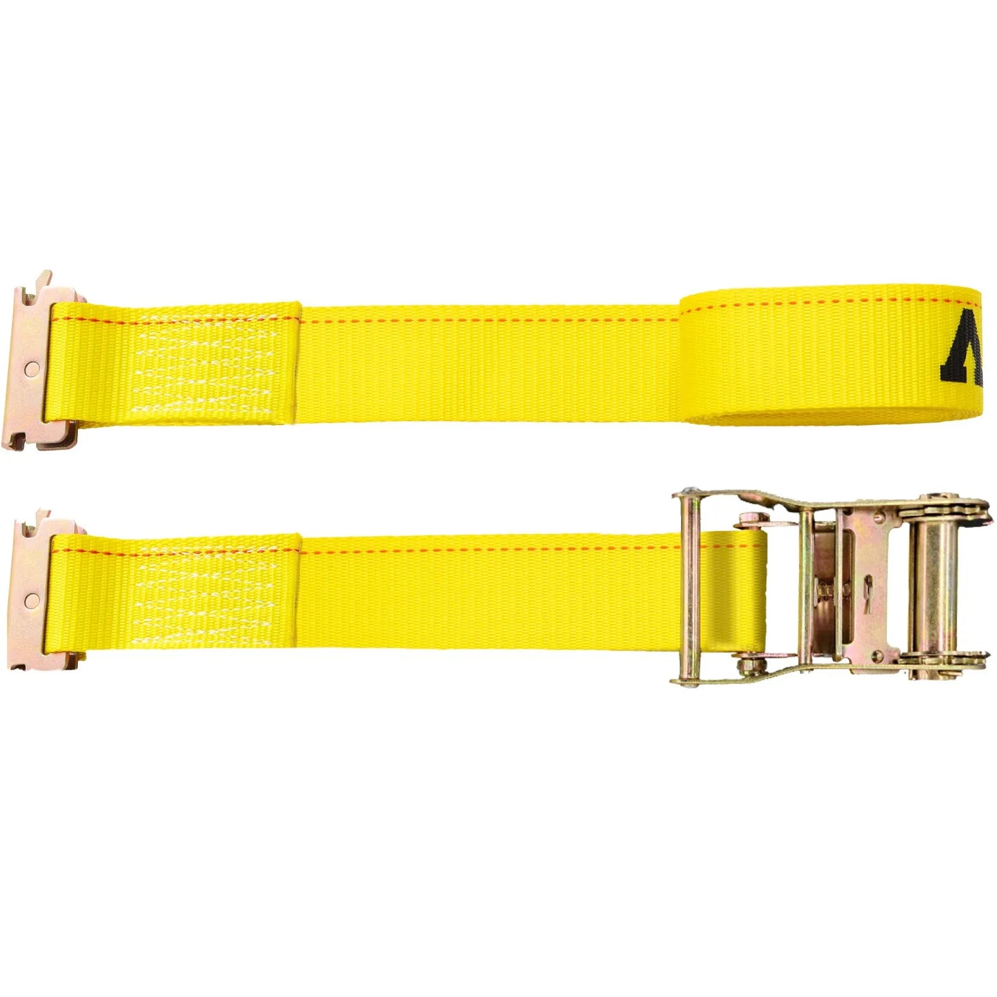 VEVOR E Track Ratchet Strap, 2PCS 2\" x 15\' E-Track Straps 4400 LBS Breaking Strength, with Polyester Webbing & Spring Fitting & Ratchets, Durable Tie-Downs for Motorcycles, Tire, Trailer Loads