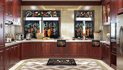 UpNUpCo Artistic Beautiful Anti Fatigue Kitchen Floor Mat - Unique Floor Mat - Pain Relief Padded Kitchen Mat - Floor Mats for in Front of Sink (1ct) -47" X 17.5" X 10mm Spicy