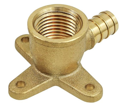 QYEM0034-OM 3/4 Inch Drop Ear Elbows X FIP, No Lead DZR Brass Construction, Barb, Compatible w/PEX Pipe, Low-Cost Plumbing Connection, Durability Easy to Install, 37