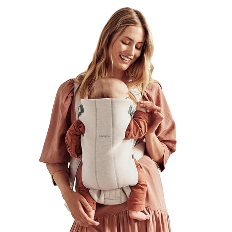 BabyBjorn Baby Carrier Mini, 3D Jersey, Light Beige