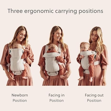 BabyBjorn Baby Carrier Mini, 3D Jersey, Light Beige