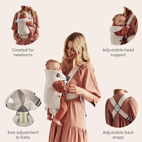 BabyBjorn Baby Carrier Mini, 3D Jersey, Light Beige