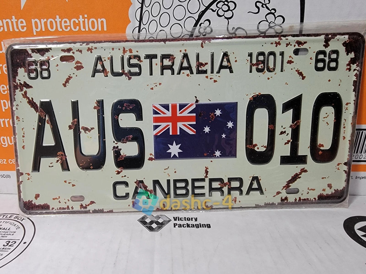 Decorative Novelty License Plate Tin Metal Sign - Canberra - Australia