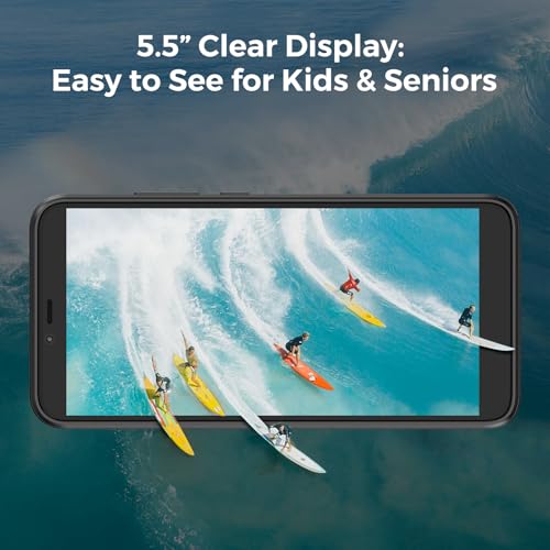 New 4G Smartphone Android 13 Go Edition - 5.5" Display, 2GB+16GB Storage, 2000mAh Battery, 2MP Main + 0.3MP Auxiliary Camera, Dual SIM, 3.5mm Headphone Jack