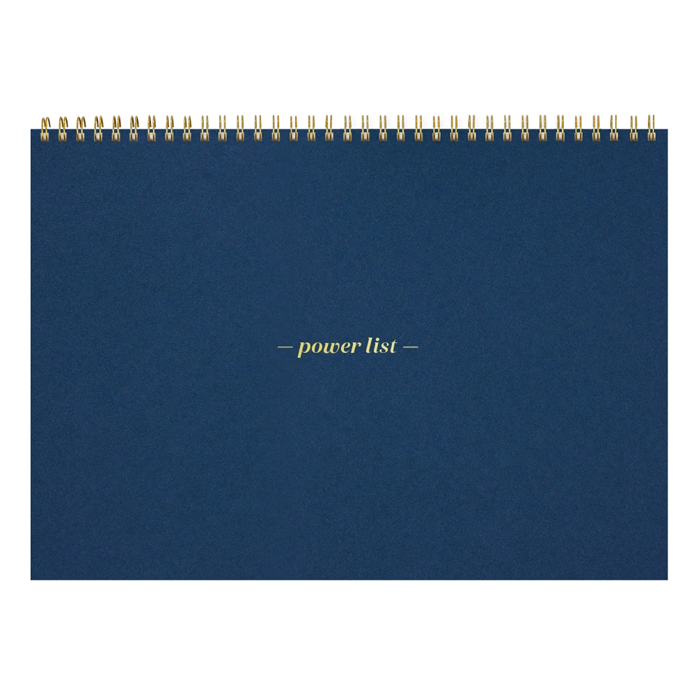 Power List Spiral Deskpad - Navy Blue