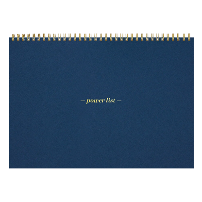 Power List Spiral Deskpad - Navy Blue
