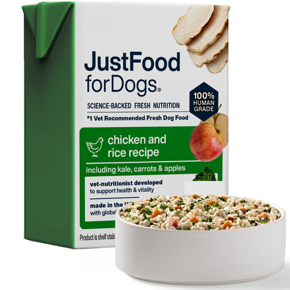 JustFoodforDogs Pantry Fresh Chicken & Rice Recipe Gently Cooked Dog Food
