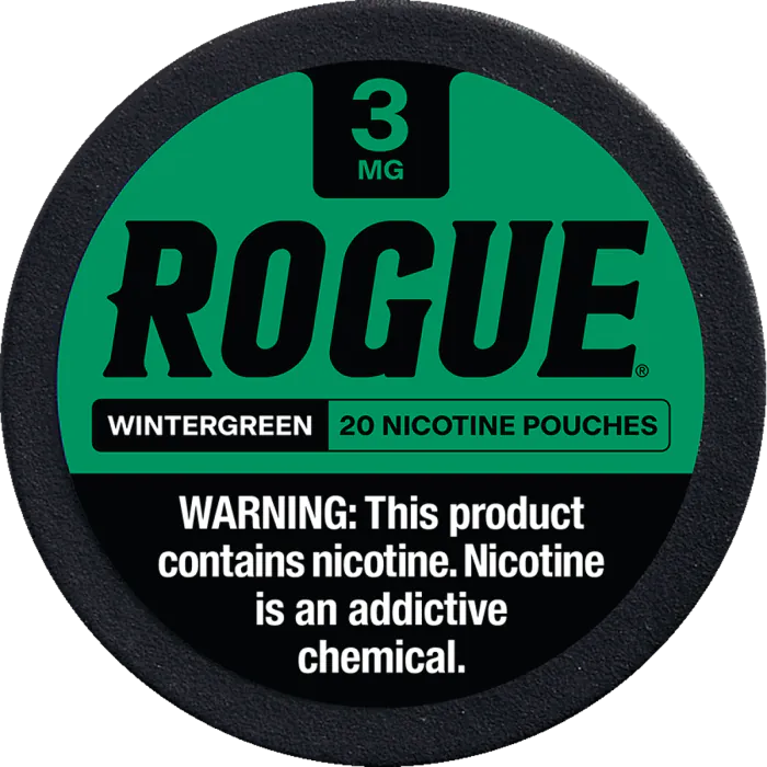 Rogue Wintergreen 3mg Pouches | 5 Cans