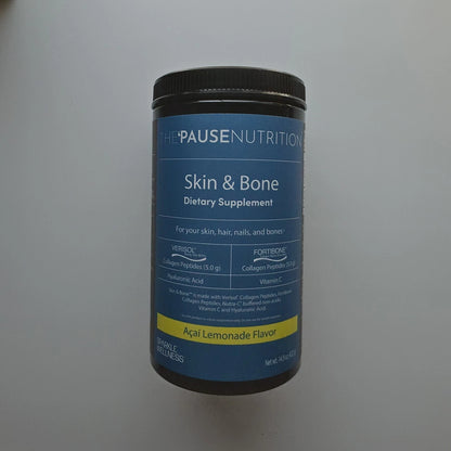 The Pause Nutrition - Skin & Bone Collagen - Acai Lemonade Flavor - 14.9oz