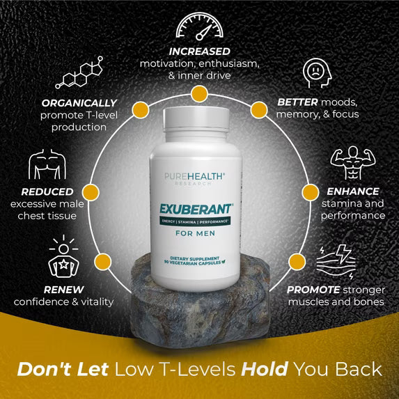 PureHealth Research Exuberant Men Boost Energy Performance 90 cap JAN 2027 ( No Original Box )