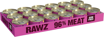 Rawz Natural Premium Pate Canned Cat Wet Food - Made with Real Meat Ingredients No BPA or Gums -3 oz Cans (Case Pack of 18) (Rabbit&Pumpkin)