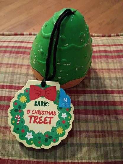 Bark Box Super Chewer "O Christmas Treet" Size Medium 20+ LBS Dog Chew Toy NWT