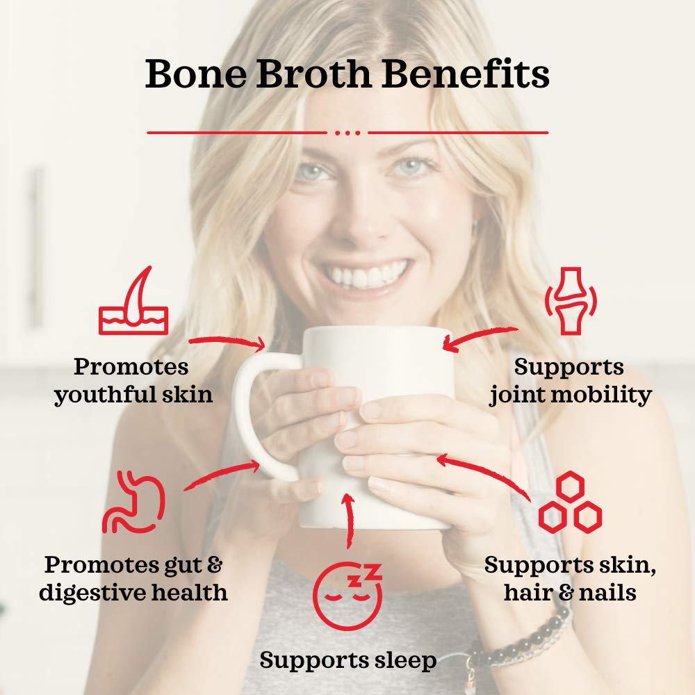 Kettle and Fire Classic Beef Bone Broth, Keto, Paleo, and Whole 30 Approved, Gluten Free, High in Protein and Collagen (6 Pack) Grass-Fed, Pasture-Raised Beef Bone Broth, 19g Protein, Gluten Free Certified, Glyphosate Residue-Free, Whole30, Keto & Paleo