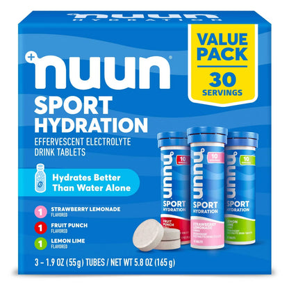 nuun Hydration Sport Drink Dissolving Vegan Tablets - Variety Pack - 5.8oz/30ct
