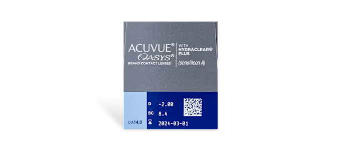 ACUVUE® OASYS® with HYDRACLEAR® PLUS | D+3.50 | BC 8.4 | DIA14.0