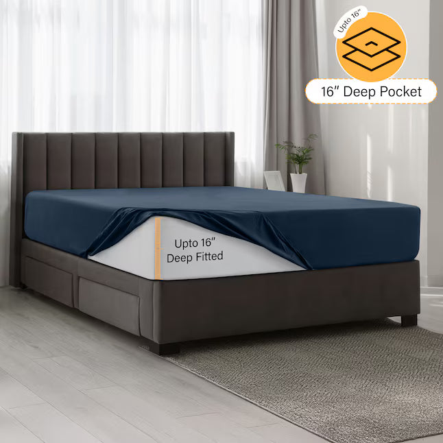 Lux Decor Collection 4-Piece Microfiber Sheet Set Deep Pocket Ultra Soft Durable Bed Sheets Set With Pillowcases