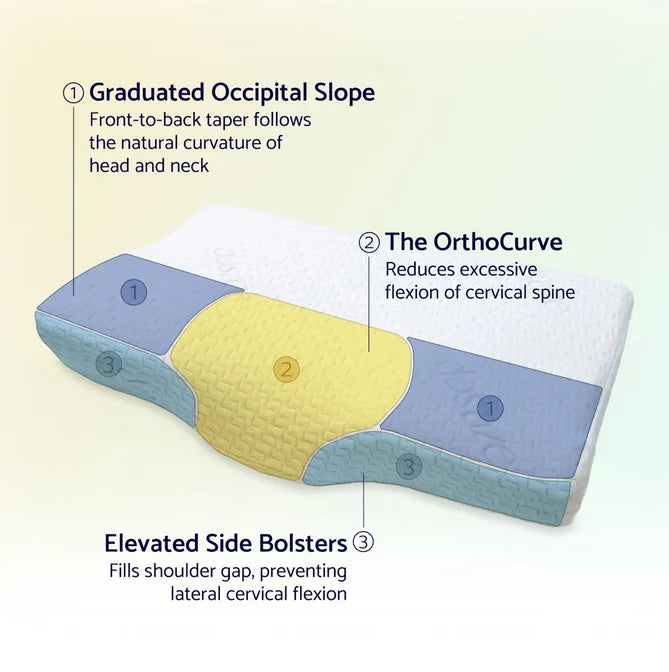 Dosaze Contoured Orthopedic Pillow (Thick)