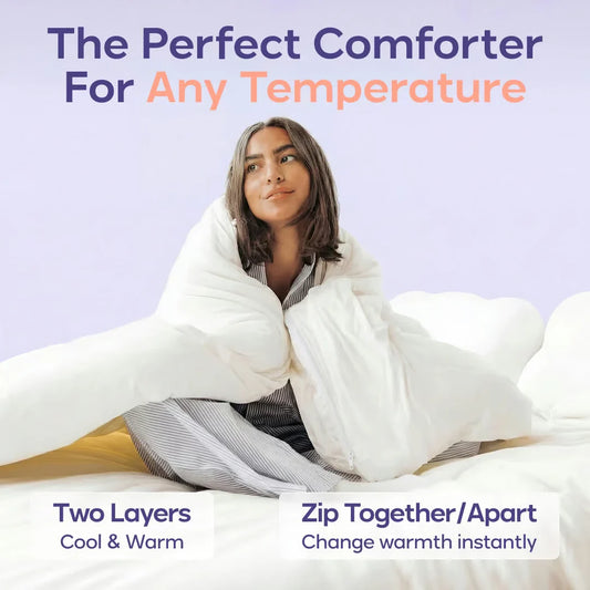 Mallow Temperature Controlling Comforter, Full/Queen Size (90" x 90")