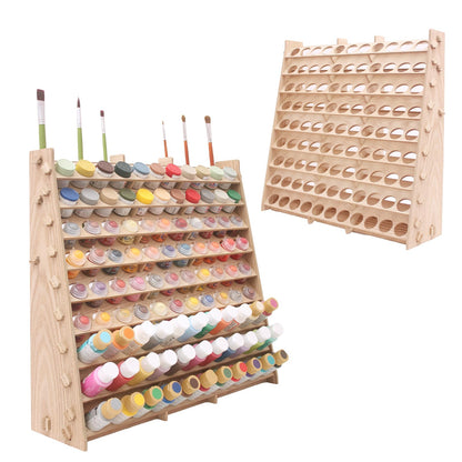 ARFETIGO 9-tier wooden paint organizer