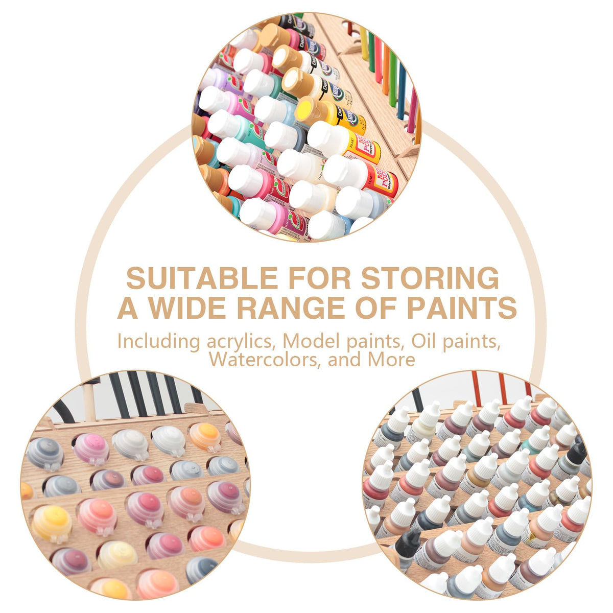 ARFETIGO paint organizer dimensions and features
