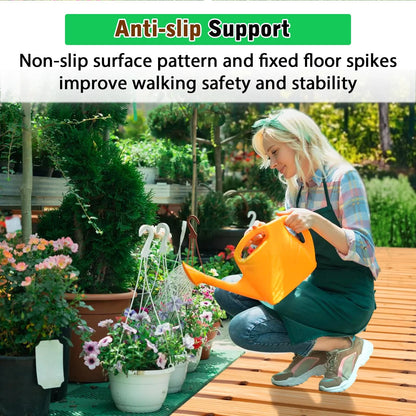Atsknsk Wooden Garden Pathway Extra Wide, 12' Outdoor Walkway with Anti Slip Solid Wood Slats Connected by Steel Wires Roll Out Decorative Boardwalk for Beach Flooring, and Party Patio Paths