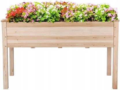 Wooden flower box for planting plants Standing vegetable pot Yaheetech 613623
