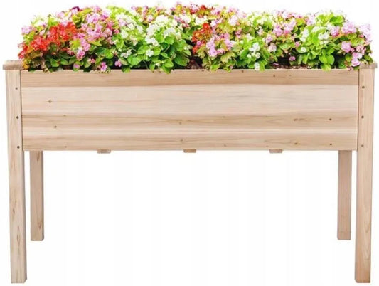 Wooden flower box for planting plants Standing vegetable pot Yaheetech 613623