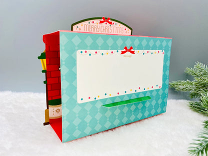 Christmas Toy Store, 3D Christmas Pop Up Card, Gold Foil Card, Merry Christmas Card, Holiday Card, Christmas Decoration