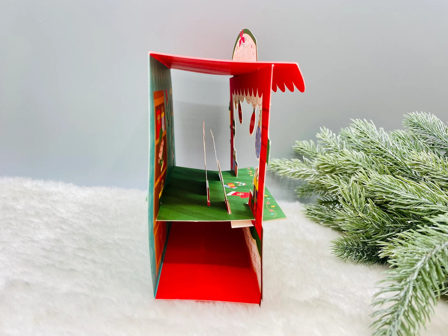 Christmas Toy Store, 3D Christmas Pop Up Card, Gold Foil Card, Merry Christmas Card, Holiday Card, Christmas Decoration