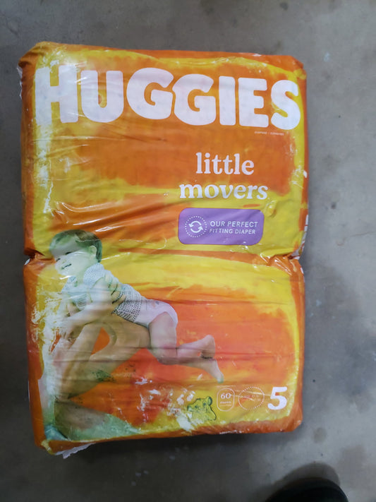 Huggies Size 5 Diapers, Little Movers Baby Diapers, Size 5 - 60 Count